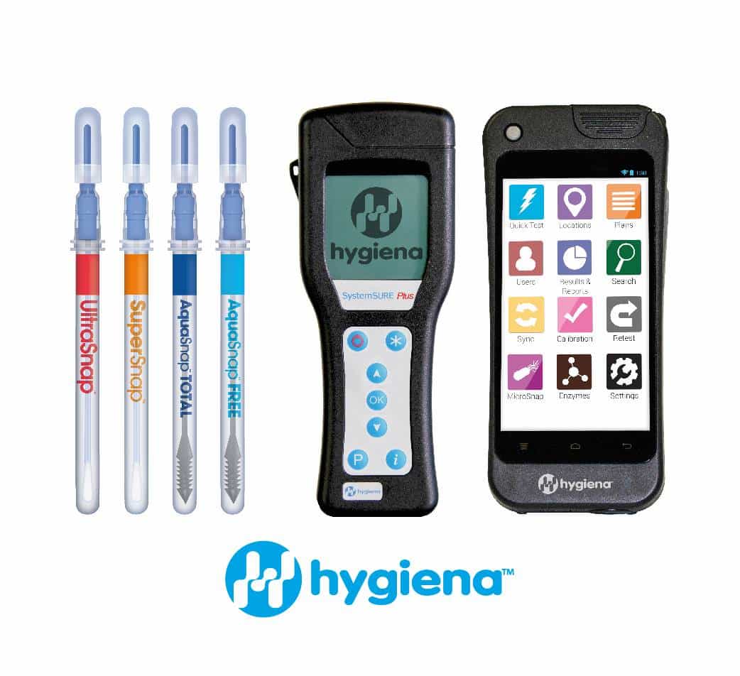 Hygiena Partner Products including SystemSURE Plus, EnsureTouch, UltraSnap, SuperSnap, AquaSnap Total and AquaSnap Free