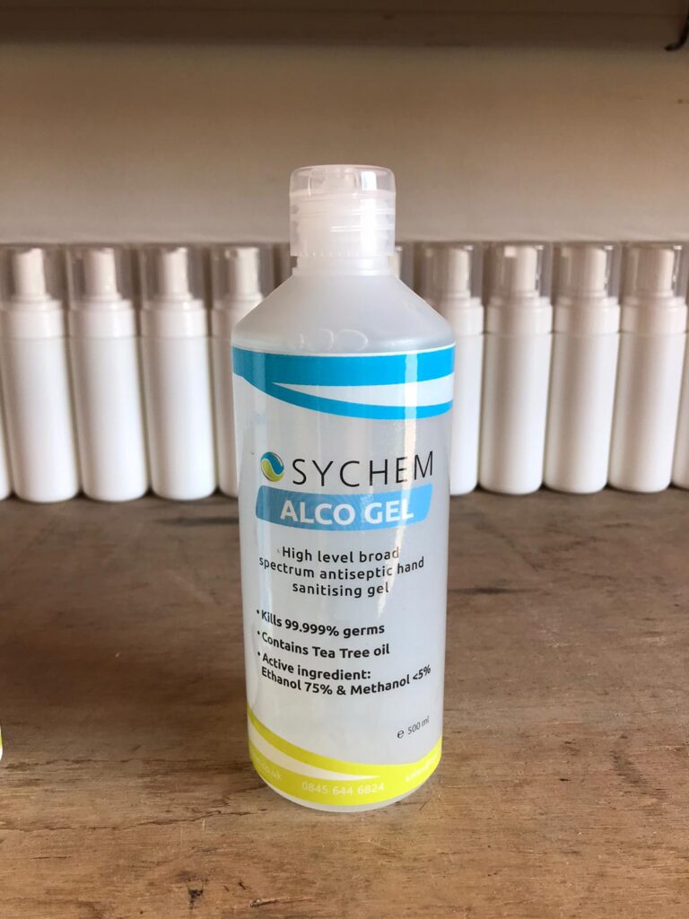 Sychem alco gel flip top alcohol-based sanitisers