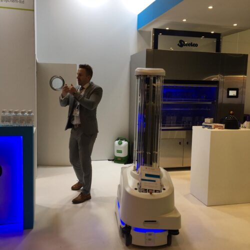 Dan Harding UVD Robots Stand Sychem IAT Congress 2019