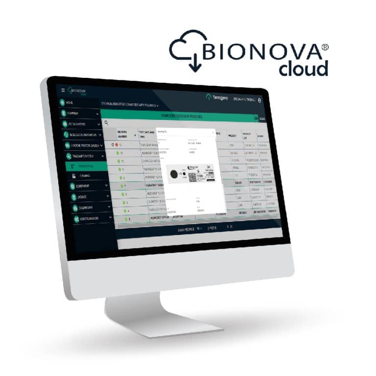 Traceability products Bionova Cloud