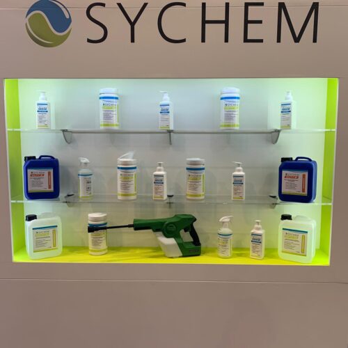 Sychem Chemicals Electrostatic Sprayer Stand IAT 2019